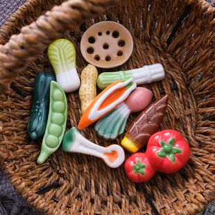 加点乐 日式可爱蔬菜筷托筷架筷枕 创意陶瓷家用餐具筷子托筷子架