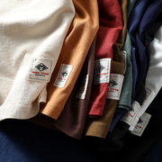 hk公司订单美式复古重磅，水洗纯棉纯色男女，圆领短袖基础半袖t恤衫