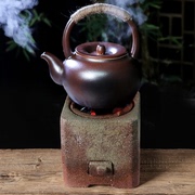 中式复古柴烧围炉炭炉手工粗陶耐高温户外烧烤木炭老式煮茶炉茶道