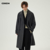 COKEIN呢大衣男原创设计两用式领冬季加厚长款高级休闲潮风衣外套
