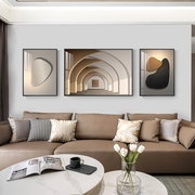 客厅沙发背景墙三联画装饰画，现代简约时尚轻奢抽象挂画晶瓷画壁画