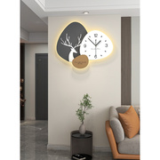 北欧时尚钟表客厅简约现代个性创意时钟挂墙家用背景装饰挂钟