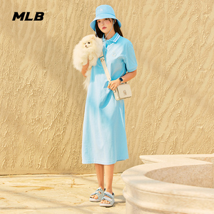 MLB 女士T恤连衣裙休闲宽松POLO裙百搭时尚运动夏季OP610