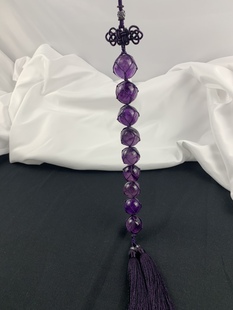 天然水晶球挂件紫水晶球摆件，九紫运九星连珠挂件，家宅商铺吉祥挂件