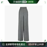 香港直邮潮奢 Fendi 芬迪 女士 长裤灰色羊毛长裤 FR6375AM3N