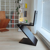 北欧z字椅轻奢家用餐椅，中古实木现代简约设计师创意异形靠背凳子