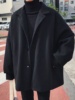 毛呢大衣男秋冬季男士风衣学生装韩版潮流，宽松大码青少年外套