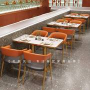 网红轻奢卡座沙发定制甜品，奶茶汉堡店，小吃店快餐店双人餐桌椅组合