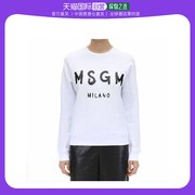 香港直邮MSGM 女士白色圆领卫衣 MDM89195799-01卫衣潮流