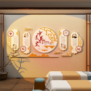 中医文化养生馆背景墙面壁挂画采耳店针艾灸美容院装饰品房间布置