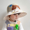 儿童遮阳帽男孩夏季大檐女孩外出防晒太阳帽可折叠渔夫帽男童帽子