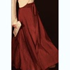 喵吉复古新中式百褶显瘦气质，马面裙直筒长款小个子红色半身裙女秋
