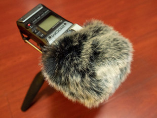 适用于采访机ZOOM H5H6高密度防风绒毛毛衣咪罩录音笔防风毛毛套