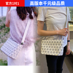 日本2024女包几何菱格单肩斜挎包时尚淑女小方包大容量流浪包