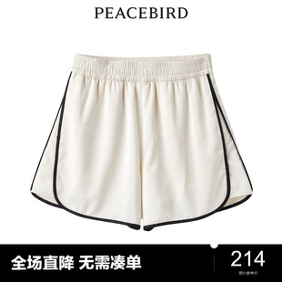 商场同款太平鸟女装2023年秋季格纹提花短裤A3GCD3202