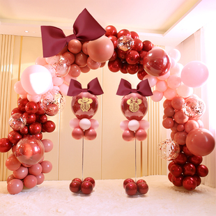 结婚庆婚礼开业气球拱门装饰支架婚房礼场景布置生日派对网红气球