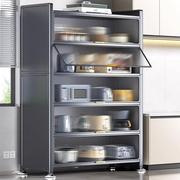 厨房置物架多功能收纳层架子微波炉烤箱电器储物碗盘柜落地多层餐
