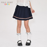 Polo sport女童短裙2023夏季儿童中大童轻薄时尚百搭百褶裙