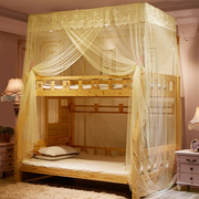 蚊帐子母床上下铺一体式1.2米1.5米儿童床双层高低床铁架实木床