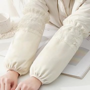 白色袖套长款2023蕾丝，女款秋冬季羽绒服，防污脏头办公成人套袖