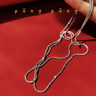 怦怦跳媲美钻石项链，的925银链手链意大利进口