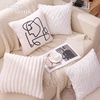 北欧抽象抱枕网红靠枕客厅沙发抱枕套不含芯兔毛绒靠垫靠背45x45