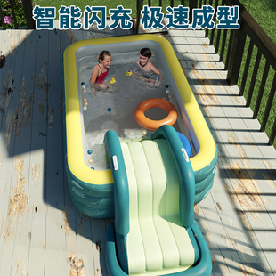 充气游泳池家用婴儿游泳桶，儿童水池宝宝小孩，滑梯家庭成人户外泳池