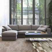 北欧转角布艺沙发组合现代简约大中小户型客厅卧室乳胶沙发可拆洗