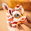 中国风醒狮刺绣手工diy材料，包传统(包传统)布艺玩偶摆件国潮风创意礼物