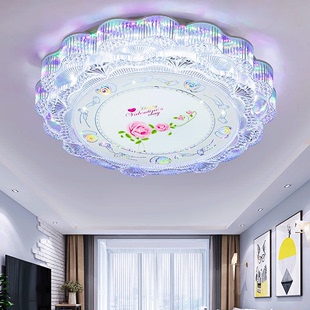 LED光源吸顶灯创意大气卧室灯亚克力简约现代温馨浪漫公主房农村