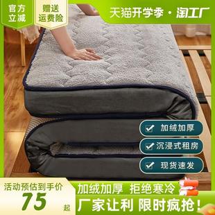 羊羔绒床垫软垫家用加厚榻榻米垫子学生宿舍单人褥子冬季睡垫垫被