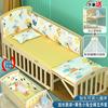 婴儿床实木无漆儿童床，多功能宝宝床新生儿，拼接大床婴儿环保摇篮床
