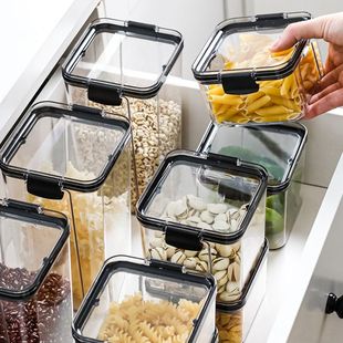 密封罐五谷杂粮厨房收纳食品级透明塑料，罐盒子零食，干货茶叶储物罐