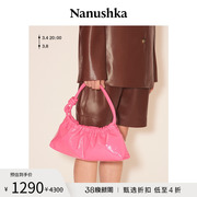 NANUSHKA 女士 VALERIE 时髦芭比粉褶饰结扣单肩包