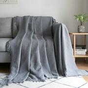 蜂巢简约风格沙发巾沙发套纯色，懒人沙发罩深灰居家沙发套