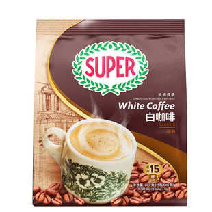 超级牌炭烧经典原味3合1白咖啡15小包600克马来西亚进口怡保Super
