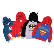 童装儿童面罩连帽外套春装，蝙蝠侠美队婴，幼童男童cosplay上衣长袖
