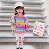 女童秋装套装韩版2023小童，洋气时髦卫衣，打底裤两件套宝宝潮衣