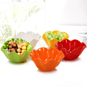 彩色密胺水果沙拉碗，塑料仿瓷商用创意旋转小火锅店餐具串串碗菜碗