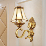 欧式壁灯客厅全铜大气双头复古壁灯单头床头灯卧室温馨简约灯具