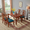 美式全实木餐桌餐椅组合欧式家用桌子简约复古餐厅饭桌长方形皮面