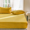 无印良品床笠单件天竺棉针织纯棉1.8m纯色1.5米1.2全棉床罩床垫套