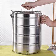 不锈钢双层保温饭盒桶2/3/4/5多层便当饭菜餐盒超大容量食格提锅