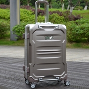 行李箱女24寸拉杆箱旅行箱铝框韩版男密码箱26复古学，生皮箱子34寸