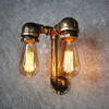 铁艺水管工业风铁艺壁灯，酒吧咖啡厅卫生间，过道创意个性水管灯具