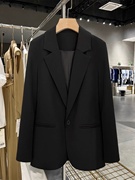 黑色西装外套女款2024春季高级感宽松显瘦休闲职业通勤小西服