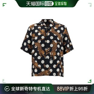 香港直邮amiri男士amiri圆点，印花短袖保龄球衬衫