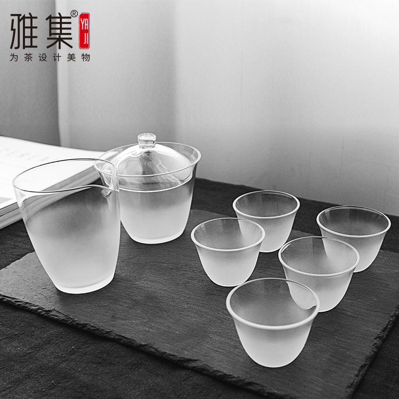 Promotion Gathering Japanese Clouds Glass suit Cover bowl Kungfu Online Tea Set Glass Justice cup Heat Glass bubblein the Tableware , Tea set , Kung Fu Tea category - from Buy2taobao.com to provide professional Taobao agent buy service