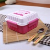 日式三明治便当盒学生带盖可微波加热饭盒食物水果保鲜盒汉堡盒子
