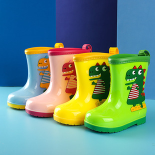 儿童雨鞋轻便恐龙雨靴，加棉男女孩幼小童水鞋宝宝，婴幼儿园套鞋防滑